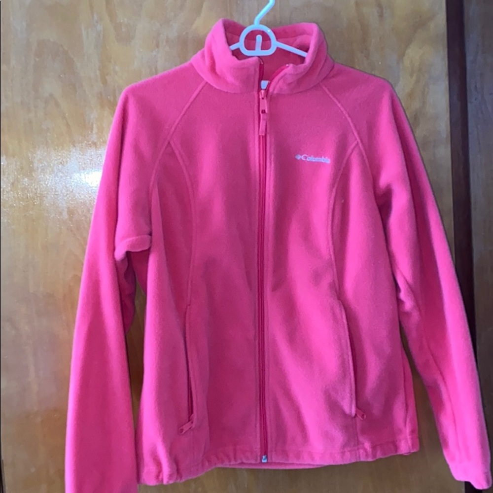 neon pink columbia jacket